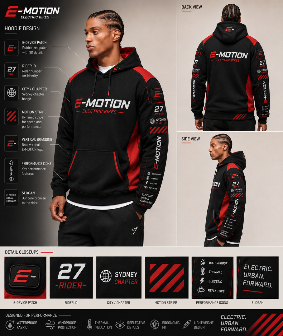 E-Motion Black Hoodie