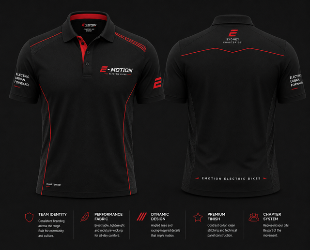 E-Motion Black Polo Shirt