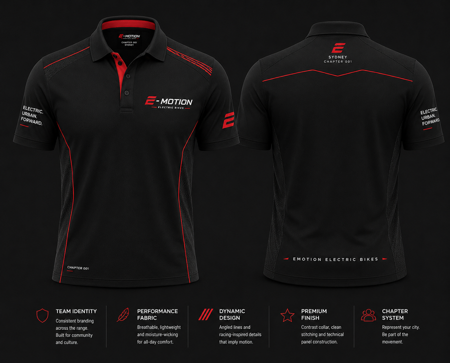 E-Motion Black Polo Shirt